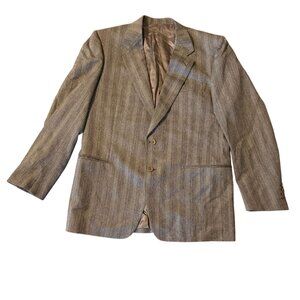 Canali Milano Mens 100% pure Wool Blend Herringbone Pattern Suit Jacket Blazer 4